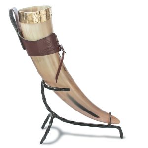 medieval handcrafted viking drinking horn